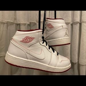 Nike AirJordan 1’s white gym red